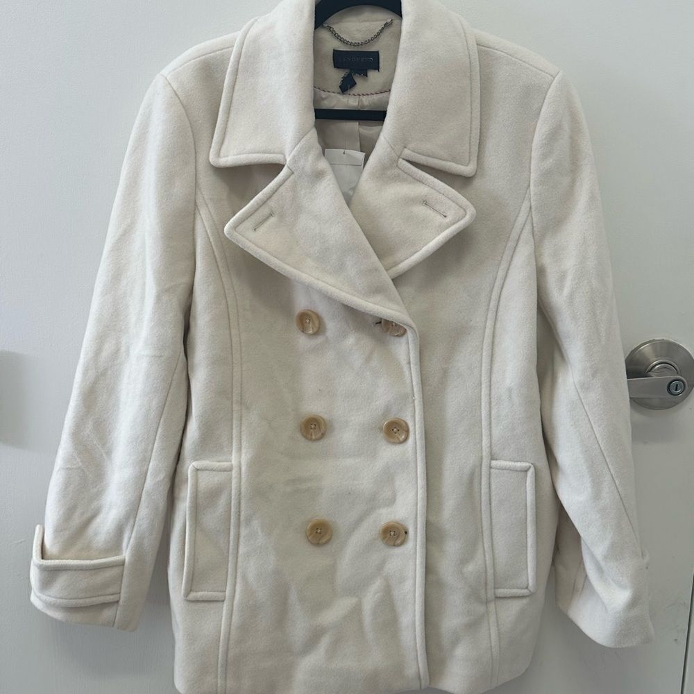 Lands' End Lands End Ivory Peacoat